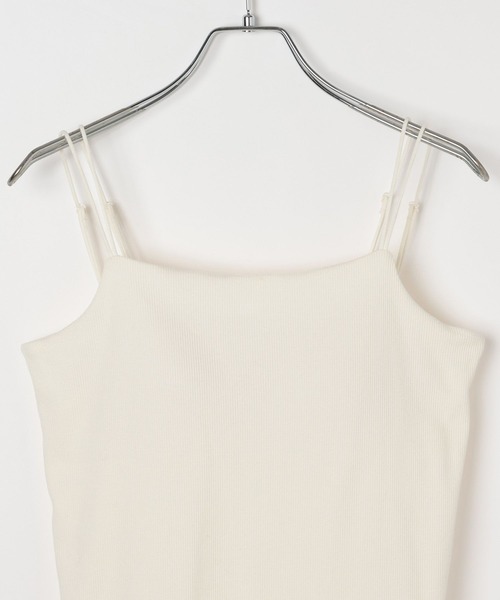 LEPSIM（レプシィム）の「カップ付きWキャミソール　647443（キャミソール・レディース・ブラック/アイボリー/カーキブラウン/レッド・LARGE/MEDIUM）」の14枚目の写真