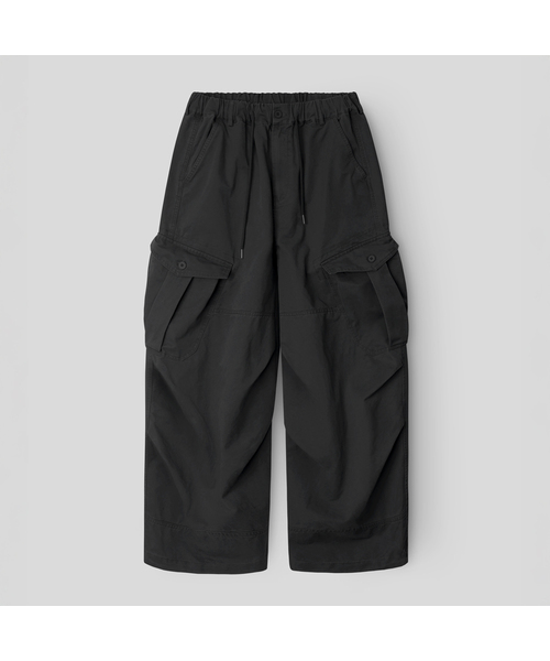 INDUST(インダスト)の「ウォッシュドマルチポケットカーゴワイドパンツ_3COLOR(その他パンツ・レディース・チャコール/カーキ/ブラック・1(S)/2(M)/3(L))」の2枚目の写真