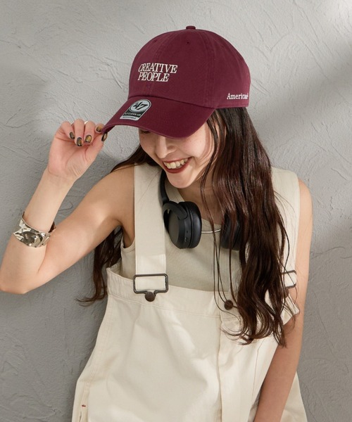 AMERICANA（アメリカーナ）の「［Americana/アメリカーナ］AMERCN 47クリーンナップ ロゴ刺繍 キャップ（キャップ・レディース・チャコールグレー/ネイビー/レンガ・ONE SIZE）」の3枚目の写真