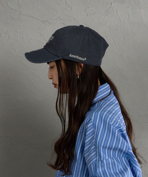 AMERICANA（アメリカーナ）の「［Americana/アメリカーナ］AMERCN 47クリーンナップ ロゴ刺繍 キャップ（キャップ・レディース・チャコールグレー/ネイビー/レンガ・ONE SIZE）」の22枚目の写真