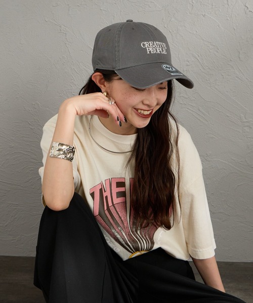 AMERICANA（アメリカーナ）の「［Americana/アメリカーナ］AMERCN 47クリーンナップ ロゴ刺繍 キャップ（キャップ・レディース・チャコールグレー/ネイビー/レンガ・ONE SIZE）」の4枚目の写真