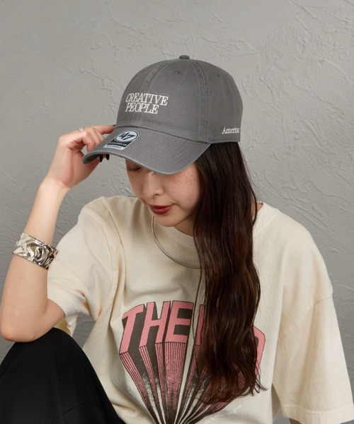 AMERICANA（アメリカーナ）の「［Americana/アメリカーナ］AMERCN 47クリーンナップ ロゴ刺繍 キャップ（キャップ・レディース・チャコールグレー/ネイビー/レンガ・ONE SIZE）」の6枚目の写真