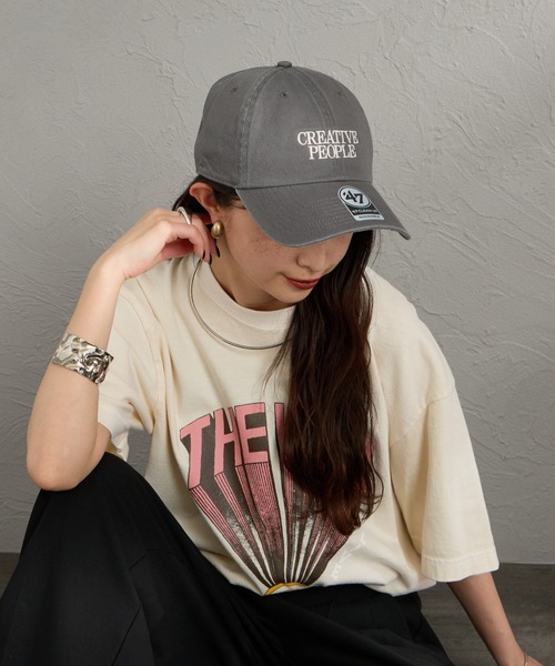 AMERICANA（アメリカーナ）の「［Americana/アメリカーナ］AMERCN 47クリーンナップ ロゴ刺繍 キャップ（キャップ・レディース・チャコールグレー/ネイビー/レンガ・ONE SIZE）」の5枚目の写真