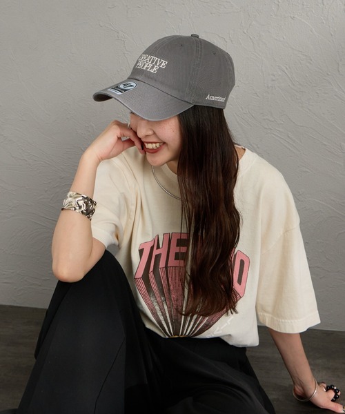 AMERICANA（アメリカーナ）の「［Americana/アメリカーナ］AMERCN 47クリーンナップ ロゴ刺繍 キャップ（キャップ・レディース・チャコールグレー/ネイビー/レンガ・ONE SIZE）」の8枚目の写真