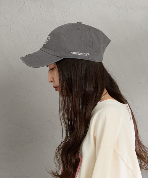 AMERICANA（アメリカーナ）の「［Americana/アメリカーナ］AMERCN 47クリーンナップ ロゴ刺繍 キャップ（キャップ・レディース・チャコールグレー/ネイビー/レンガ・ONE SIZE）」の12枚目の写真