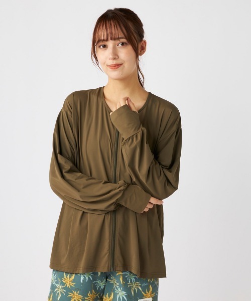 週末お値引き!新品未使用タグ付き！爽やかカラー爽やか生地軽やか夏ドレス セール】【OP:オーピー】【UPF50+/接触冷感/水陸両用】レディース