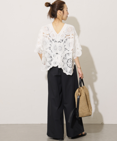 JOURNAL STANDARD relume(ジャーナルスタンダード レリューム)の「コットンリネンタックワイドパンツ(その他パンツ・レディース・ブラック/ブラウン/グレー・36/38)」の19枚目の写真