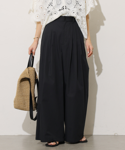 JOURNAL STANDARD relume(ジャーナルスタンダード レリューム)の「コットンリネンタックワイドパンツ(その他パンツ・レディース・ブラック/ブラウン/グレー・36/38)」の21枚目の写真