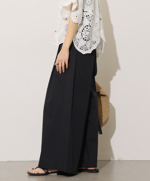 JOURNAL STANDARD relume(ジャーナルスタンダード レリューム)の「コットンリネンタックワイドパンツ(その他パンツ・レディース・ブラック/ブラウン/グレー・36/38)」の22枚目の写真