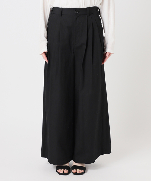 JOURNAL STANDARD relume(ジャーナルスタンダード レリューム)の「コットンリネンタックワイドパンツ(その他パンツ・レディース・ブラック/ブラウン/グレー・36/38)」の4枚目の写真