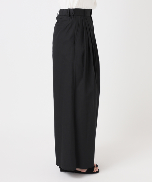 JOURNAL STANDARD relume(ジャーナルスタンダード レリューム)の「コットンリネンタックワイドパンツ(その他パンツ・レディース・ブラック/ブラウン/グレー・36/38)」の7枚目の写真