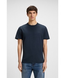 【オンライン限定】コットンスラブ Tシャツ ロゴディテール