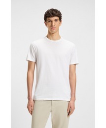 コットンスラブ Tシャツ ロゴディテール