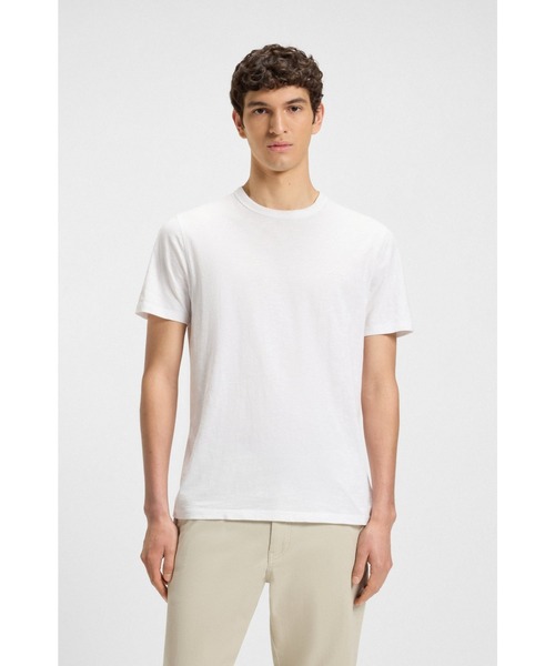 BOSS（ボス）の「【オンライン限定】コットンスラブ Tシャツ ロゴディテール（Tシャツ/カットソー・メンズ・ライトベージュ/ホワイト/ダークブルー・L/XXL/XL/M/S）」の2枚目の写真