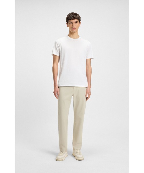 BOSS（ボス）の「【オンライン限定】コットンスラブ Tシャツ ロゴディテール（Tシャツ/カットソー・メンズ・ライトベージュ/ホワイト/ダークブルー・L/XXL/XL/M/S）」の5枚目の写真