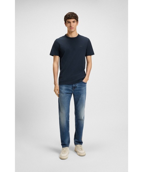 BOSS（ボス）の「【オンライン限定】コットンスラブ Tシャツ ロゴディテール（Tシャツ/カットソー・メンズ・ライトベージュ/ホワイト/ダークブルー・L/XXL/XL/M/S）」の13枚目の写真