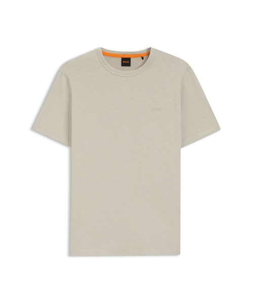 BOSS（ボス）の「【オンライン限定】コットンスラブ Tシャツ ロゴディテール（Tシャツ/カットソー・メンズ・ライトベージュ/ホワイト/ダークブルー・L/XXL/XL/M/S）」の11枚目の写真