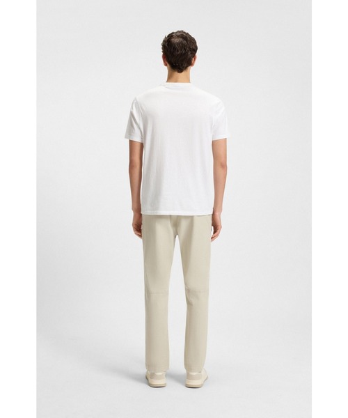 BOSS（ボス）の「【オンライン限定】コットンスラブ Tシャツ ロゴディテール（Tシャツ/カットソー・メンズ・ライトベージュ/ホワイト/ダークブルー・L/XXL/XL/M/S）」の6枚目の写真