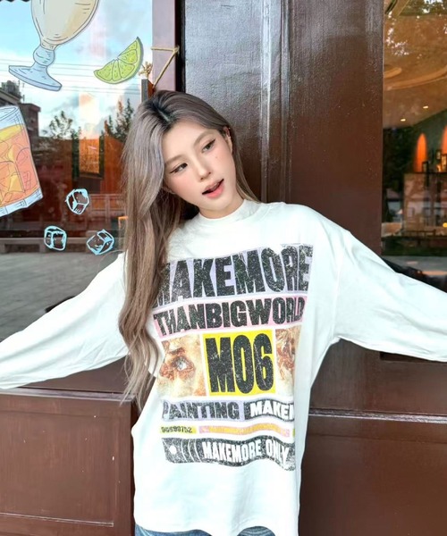 2ly2（トゥーリートゥー）の「ロゴプリント ロングスリーブTシャツ（Tシャツ/カットソー・レディース・ホワイト・FREE）」の3枚目の写真