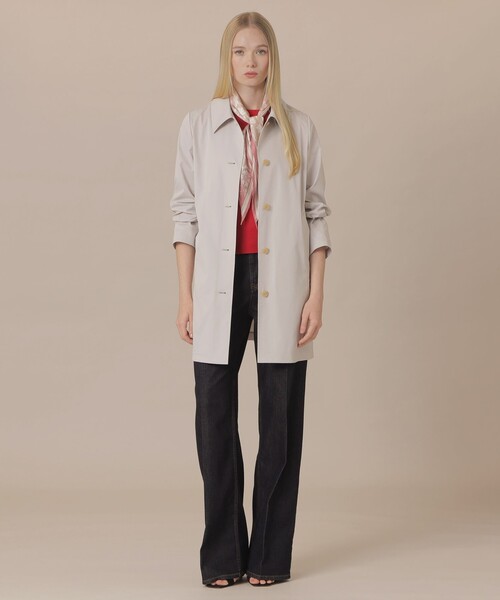 MACKINTOSH LONDON(マッキントッシュ ロンドン)の「【WEB・一部店舗限定】【BANTON/バントン】ステンカラーコート(ステンカラーコート・レディース・グレー系その他/ブラック・40/38)」の3枚目の写真