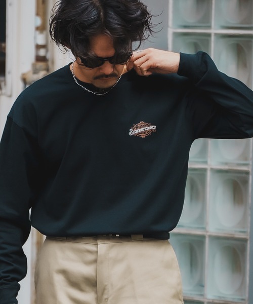 En serio TOKYO(エンソリオトーキョー)の「【SIDEWAYSTANCE】ラベルロゴ長袖Tシャツ 70577(Tシャツ/カットソー・メンズ・ブラック/ホワイト/ダークブルー・SMALL/MEDIUM/LARGE/X-LARGE)」の14枚目の写真