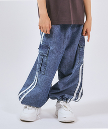 minimal | 【裾ゴム仕様】ライン入りデニムカーゴパンツ(その他パンツ)