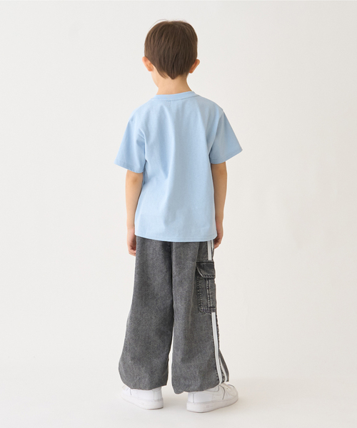 minimal（ミニマル）の「【裾ゴム仕様】ライン入りデニムカーゴパンツ（その他パンツ・キッズ・ブラック/ブルー・120cm/110cm/100cm/140cm/130cm）」の7枚目の写真