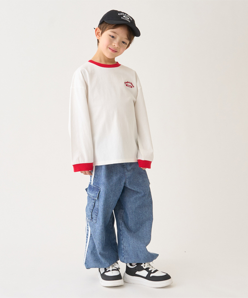 minimal（ミニマル）の「【裾ゴム仕様】ライン入りデニムカーゴパンツ（その他パンツ・キッズ・ブラック/ブルー・120cm/110cm/100cm/140cm/130cm）」の9枚目の写真