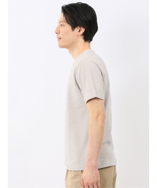 TAKA-Q(タカキュー)の「【綿混】タカキュー ループ ジャガード Vネック 半袖 Tシャツ(Tシャツ/カットソー・メンズ・ブラック/ベージュ・MEDIUM/LARGE/X-LARGE)」の21枚目の写真