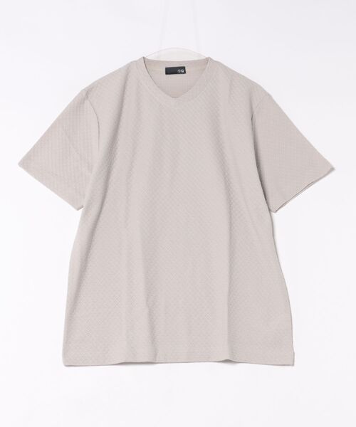 TAKA-Q(タカキュー)の「【綿混】タカキュー ループ ジャガード Vネック 半袖 Tシャツ(Tシャツ/カットソー・メンズ・ブラック/ベージュ・MEDIUM/LARGE/X-LARGE)」の4枚目の写真