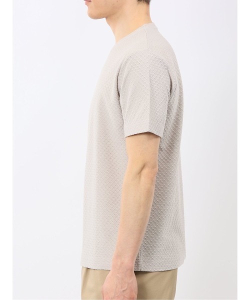 TAKA-Q(タカキュー)の「【綿混】タカキュー ループ ジャガード Vネック 半袖 Tシャツ(Tシャツ/カットソー・メンズ・ブラック/ベージュ・MEDIUM/LARGE/X-LARGE)」の16枚目の写真