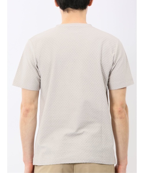 TAKA-Q(タカキュー)の「【綿混】タカキュー ループ ジャガード Vネック 半袖 Tシャツ(Tシャツ/カットソー・メンズ・ブラック/ベージュ・MEDIUM/LARGE/X-LARGE)」の15枚目の写真