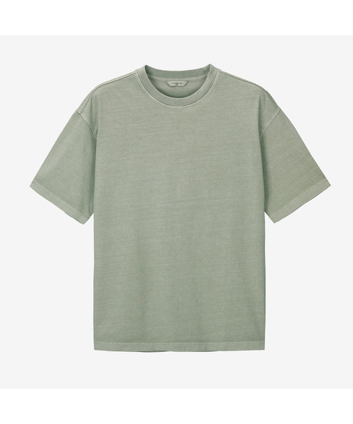 MINDBRIDGE（マインドブリッジ）の「ピグメントオーバーサイズTシャツ - 2カラー MYTS31M1（Tシャツ/カットソー・メンズ・オリーブ/ダークグレー・100/110/95/105）」の2枚目の写真