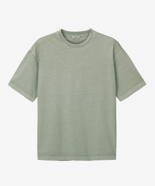 MINDBRIDGE（マインドブリッジ）の「ピグメントオーバーサイズTシャツ - 2カラー MYTS31M1（Tシャツ/カットソー・メンズ・オリーブ/ダークグレー・100/110/95/105）」の6枚目の写真