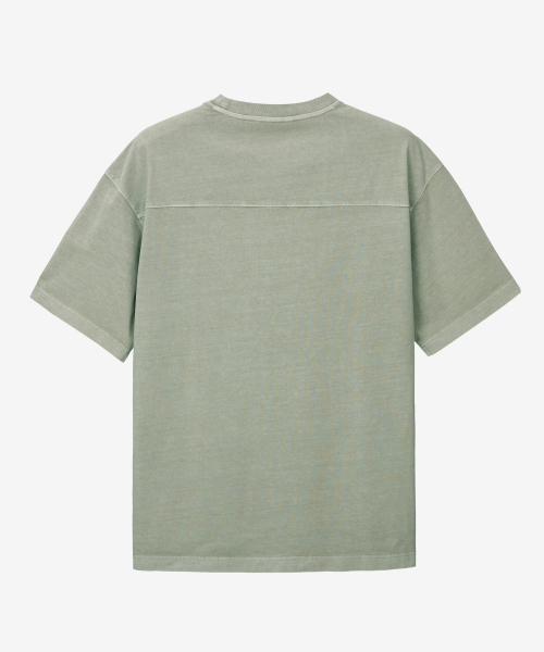 MINDBRIDGE（マインドブリッジ）の「ピグメントオーバーサイズTシャツ - 2カラー MYTS31M1（Tシャツ/カットソー・メンズ・オリーブ/ダークグレー・100/110/95/105）」の7枚目の写真