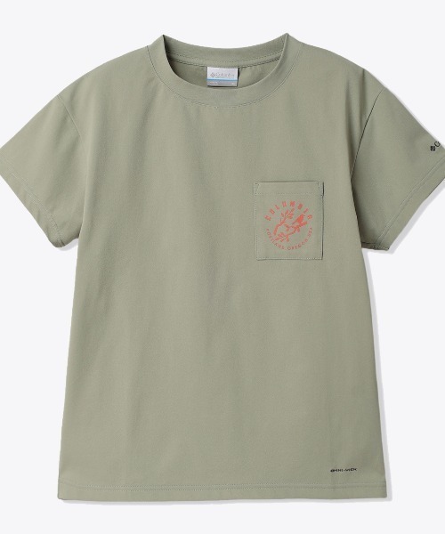 Columbia(コロンビア)の「コロンビア Columbia ウィメンズヤハラフォレストポケットショートスリーブTシャツ(Tシャツ/カットソー・レディース・ダークグレー/アイボリー/ピンク/ブラウン・S/M/L/XL)」の4枚目の写真