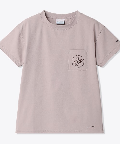 Columbia(コロンビア)の「コロンビア Columbia ウィメンズヤハラフォレストポケットショートスリーブTシャツ(Tシャツ/カットソー・レディース・ダークグレー/アイボリー/ピンク/ブラウン・S/M/L/XL)」の1枚目の写真