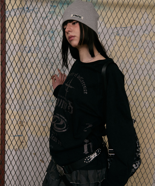 PIMADAZIWIN（ピマダジウィン）の「Dark Label Sulfur T-shirt_3Color（Tシャツ/カットソー・メンズ・チャコールグレー/ブラック/グリーン・MEDIUM/LARGE）」の4枚目の写真