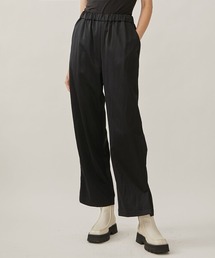 [08sircus/08サーカス]Milling satin slit pants