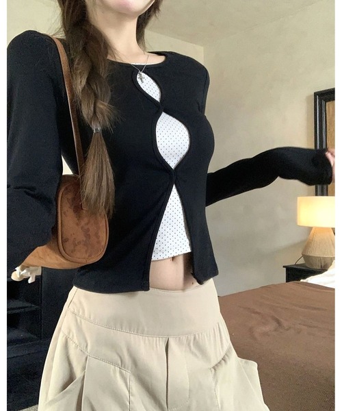 inst.ALL（インストール）の「インナードットドッキングトップス（Tシャツ/カットソー・レディース・ブラック・M）」の5枚目の写真