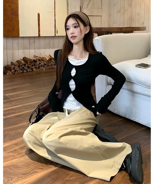inst.ALL（インストール）の「インナードットドッキングトップス（Tシャツ/カットソー・レディース・ブラック・M）」の14枚目の写真
