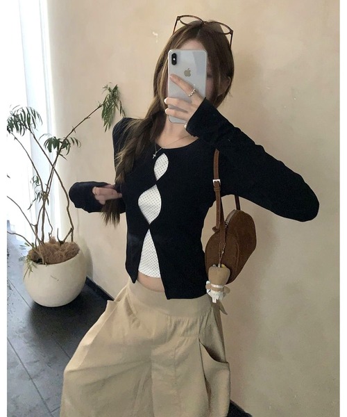 inst.ALL（インストール）の「インナードットドッキングトップス（Tシャツ/カットソー・レディース・ブラック・M）」の17枚目の写真