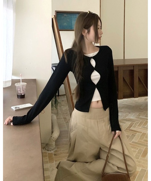 inst.ALL（インストール）の「インナードットドッキングトップス（Tシャツ/カットソー・レディース・ブラック・M）」の19枚目の写真