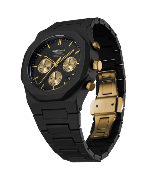 D1 MILANO（ディーワンミラノ）の「「D1 MILANO/ディーワン ミラノ」POLYCHRONO　ポリクロノ - ギルデッド（アナログ腕時計・メンズ・ブラック×ゴールド/ブラック×ベージュ/ブラック×シルバー・FREE）」の8枚目の写真