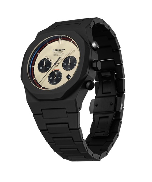 D1 MILANO（ディーワンミラノ）の「「D1 MILANO/ディーワン ミラノ」POLYCHRONO　ポリクロノ - ギルデッド（アナログ腕時計・メンズ・ブラック×ゴールド/ブラック×ベージュ/ブラック×シルバー・FREE）」の5枚目の写真