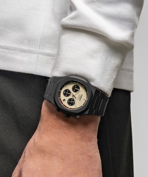 D1 MILANO（ディーワンミラノ）の「「D1 MILANO/ディーワン ミラノ」POLYCHRONO　ポリクロノ - ギルデッド（アナログ腕時計・メンズ・ブラック×ゴールド/ブラック×ベージュ/ブラック×シルバー・FREE）」の16枚目の写真