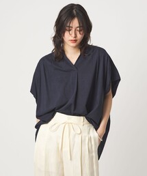 green label relaxing | ［size SHORTあり］ショルダー タック スキッパー ブラウス(シャツ/ブラウス)