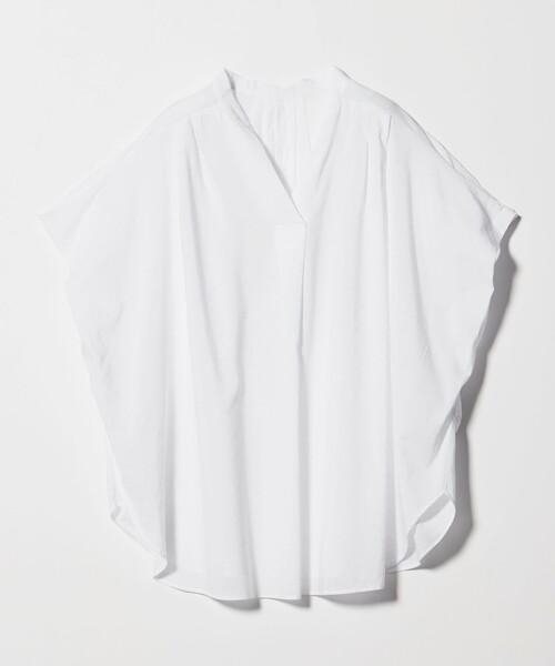 green label relaxing（グリーンレーベルリラクシング）の「［size SHORTあり］ショルダー タック スキッパー ブラウス（シャツ/ブラウス・レディース・ネイビー/ケリーグリーン/その他1/オフホワイト・SHORT/FREE）」の11枚目の写真