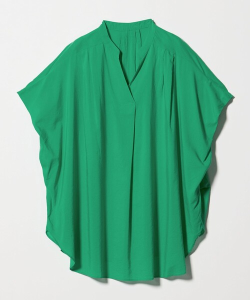 green label relaxing（グリーンレーベルリラクシング）の「［size SHORTあり］ショルダー タック スキッパー ブラウス（シャツ/ブラウス・レディース・ネイビー/ケリーグリーン/その他1/オフホワイト・SHORT/FREE）」の8枚目の写真