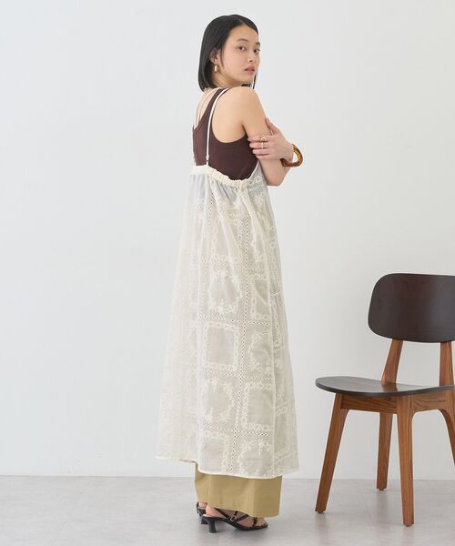AMERICAN HOLIC(アメリカンホリック)の「シアー刺繍キャミワンピース(ペチコート付き)(ワンピース・レディース・アイボリー/ブラック・L/M)」の14枚目の写真